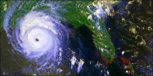 Hurricane Andrew headed toward Louisianna